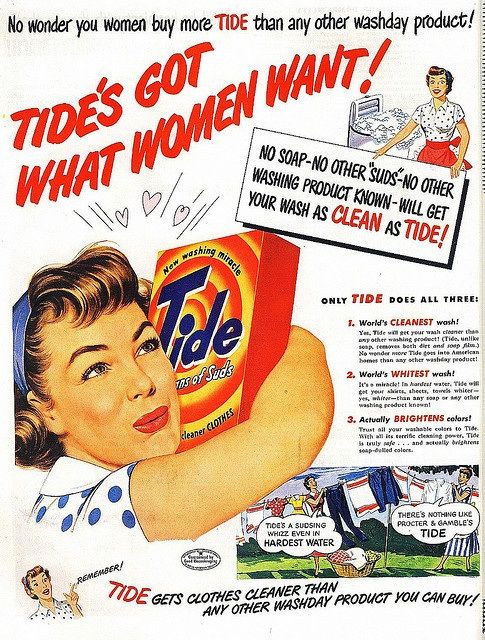 Image result for tide print ad 1950s